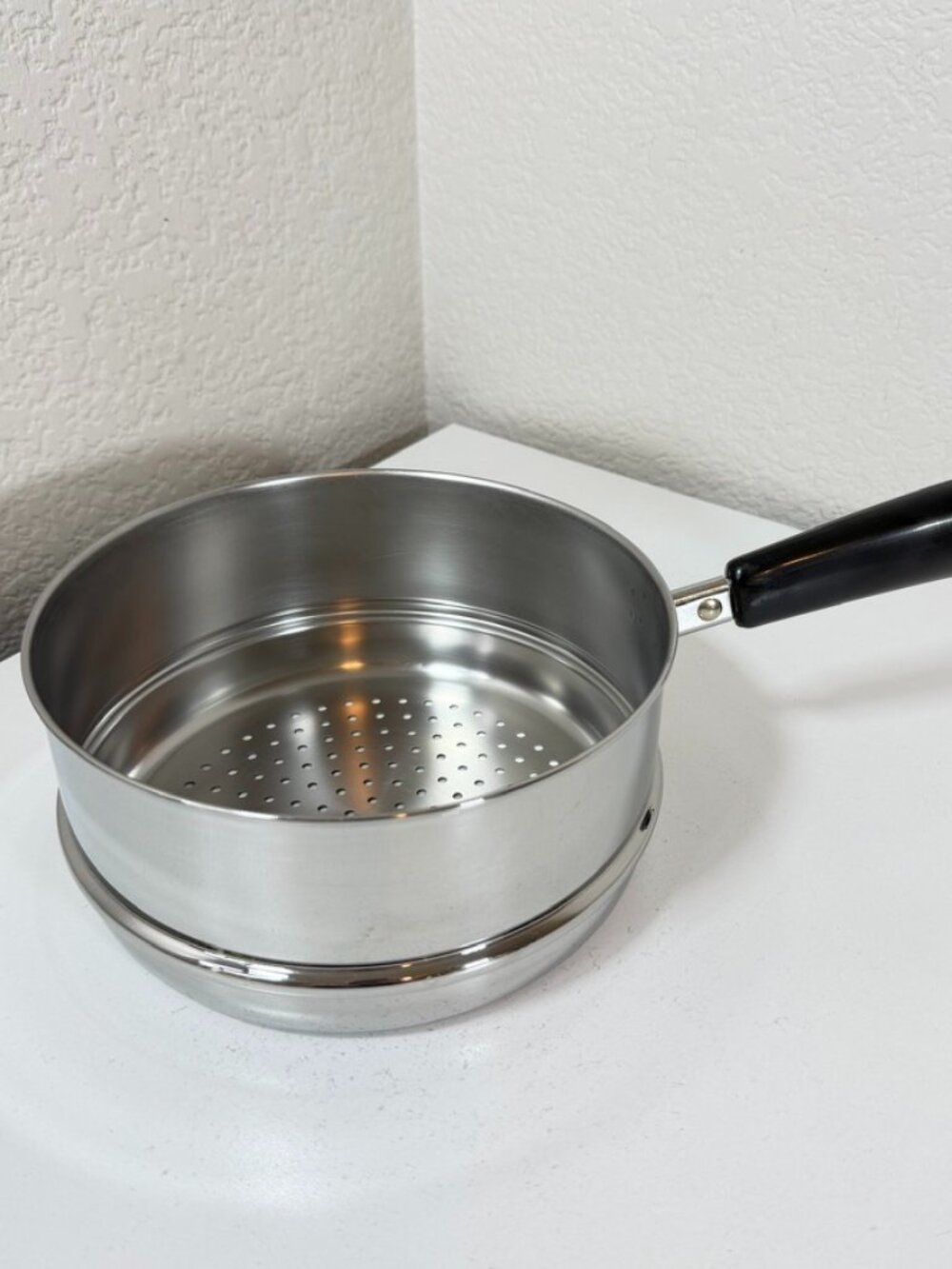 Vintage Revere Ware 7 in Steamer / Strainer Insert for 2 & 3 Qt Saucepans EUC
